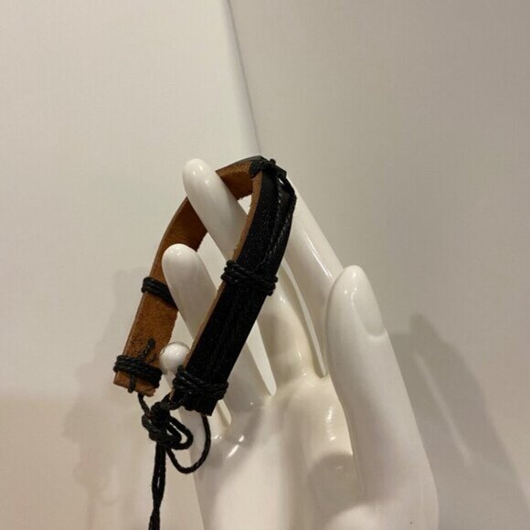 Adjustable Believe Bracelet made of genuine Leather Metal Plate - Picture 10 of 11